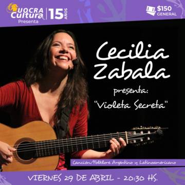 Cecilia Zabala presenta su EP VIOLETA SECRETA