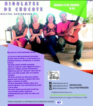 Bigolates de chocote presenta su segundo recital distendido