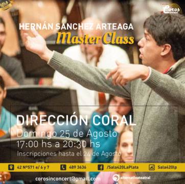 Master Class de dirección coral con Hernan Sanchez Arteaga