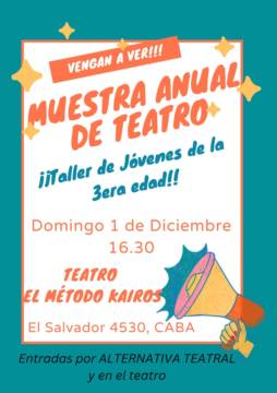 Muestra Anual de Teatro - Taller Teatral para Jóvenes de la 3era edad -2024-