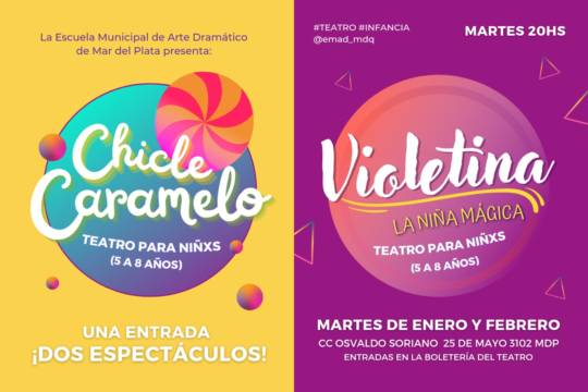 CHICLE CARAMELO + VIOLETINA la niña mágica