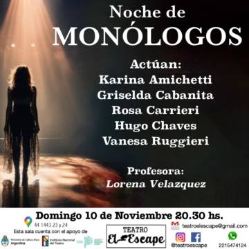 Noche de monólogos - Muestra de alumnos